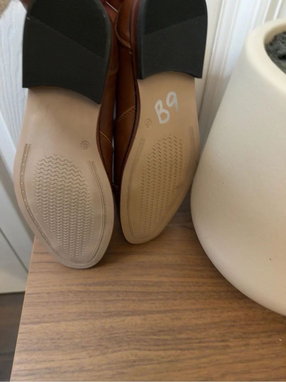 Steve Madden Tan Leather Slip-On Loafers Flats Women’s Size 6